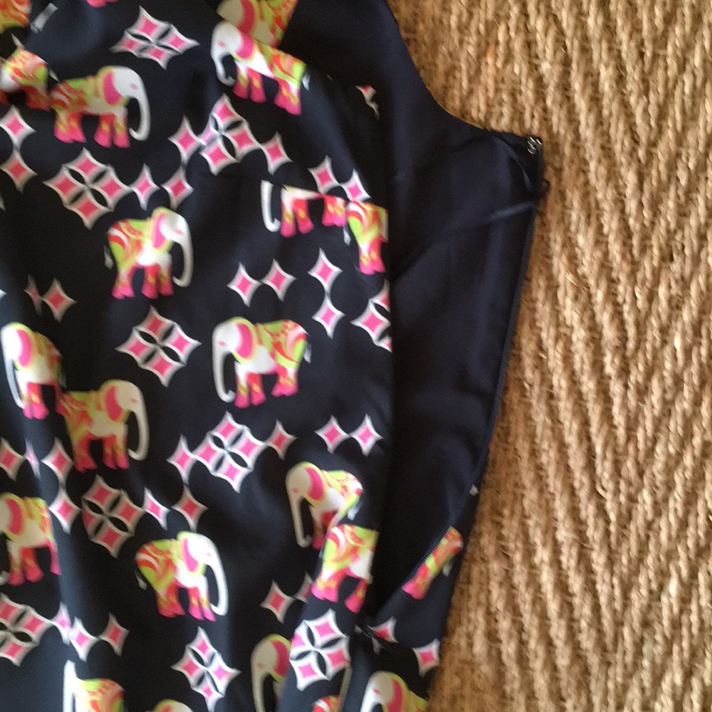 Navy Blue Ruffle Neck sleeveless Crown&Ivy Dress - Picture 5 of 7